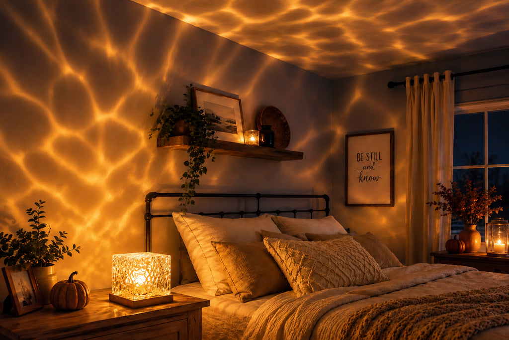 Rotating Water Ripple Night Light