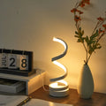 1PC Simple Spiral External Emitting Bright  Desk Lamp, USB - Three-color Lighting
