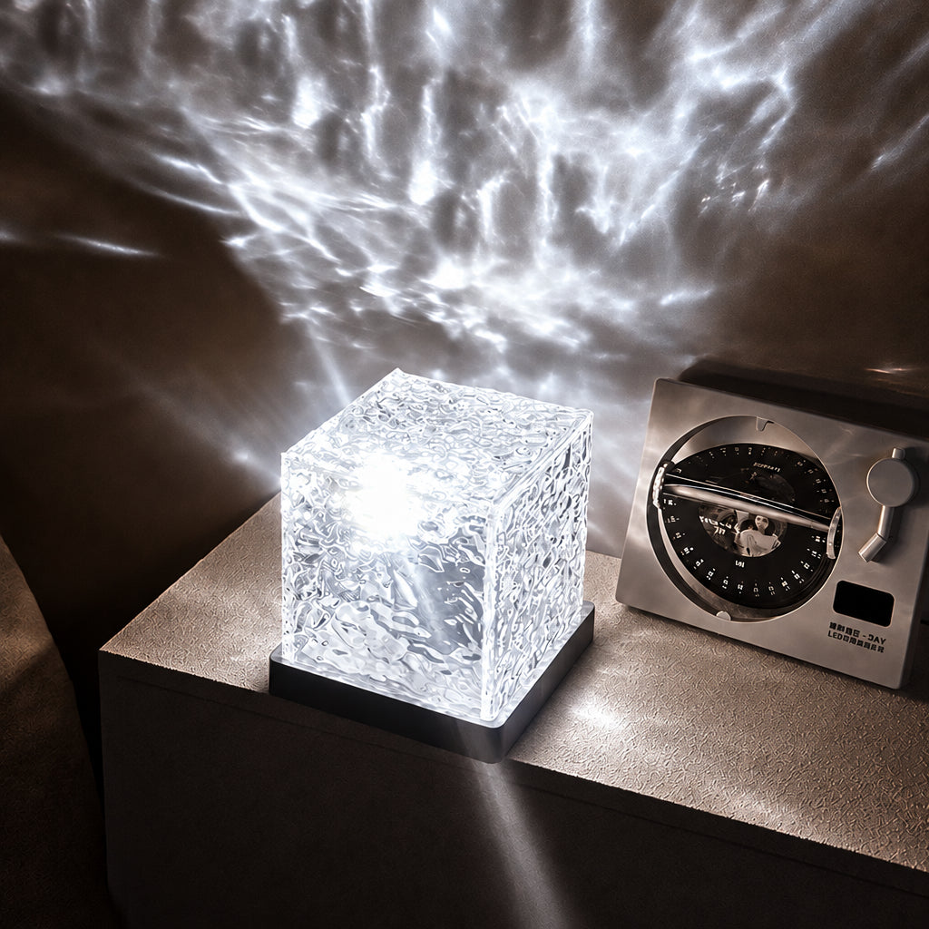 Rotating Water Ripple Night Light