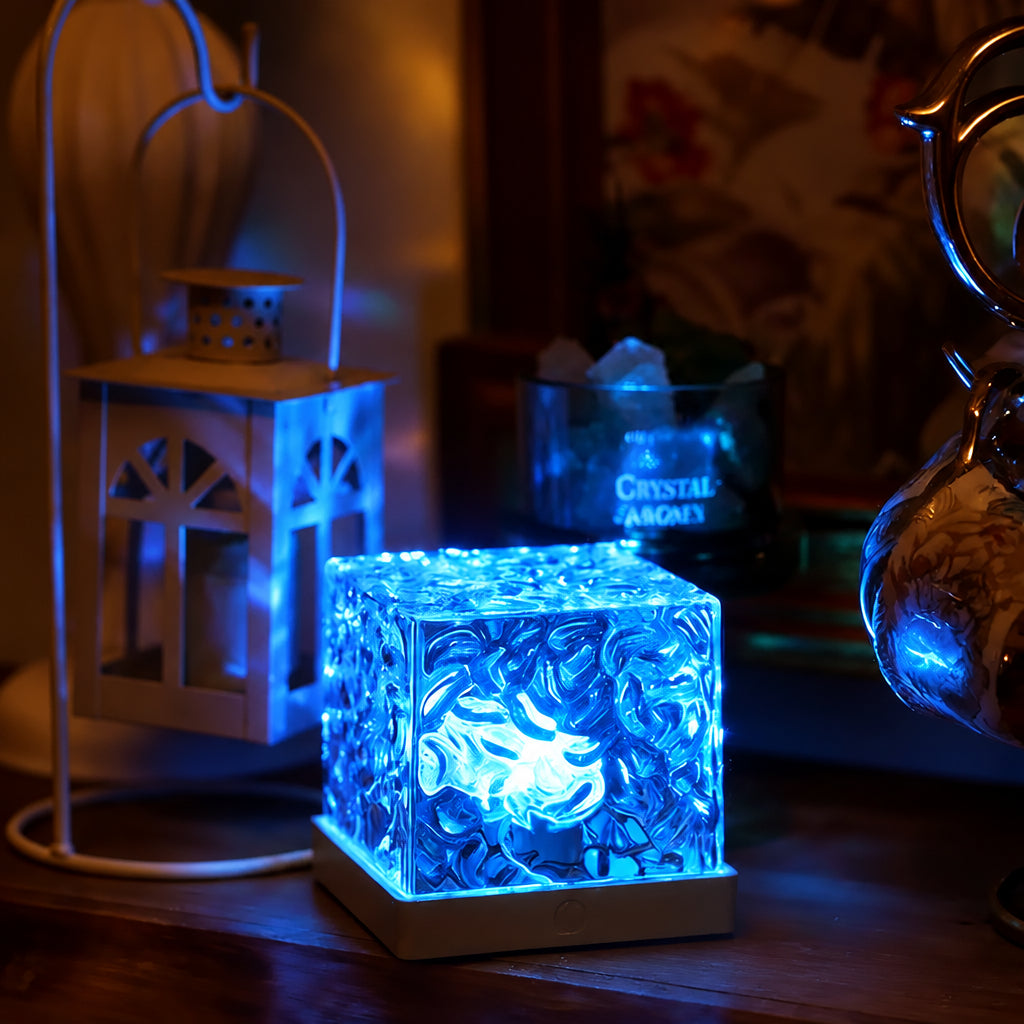 Rotating Water Ripple Night Light